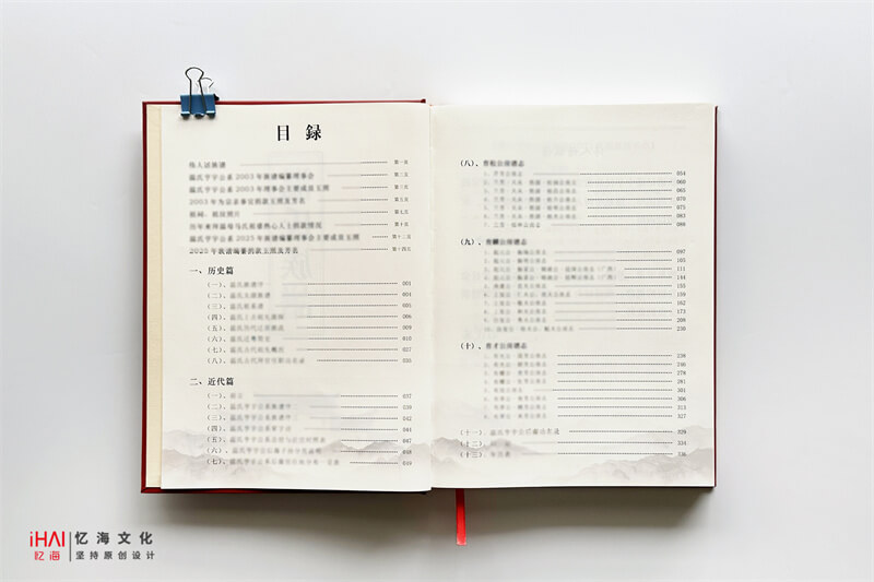 道林纸印刷温氏族谱