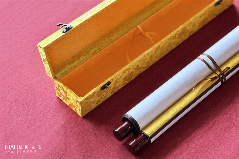 陈氏家族世系图卷轴制作-忆海文化