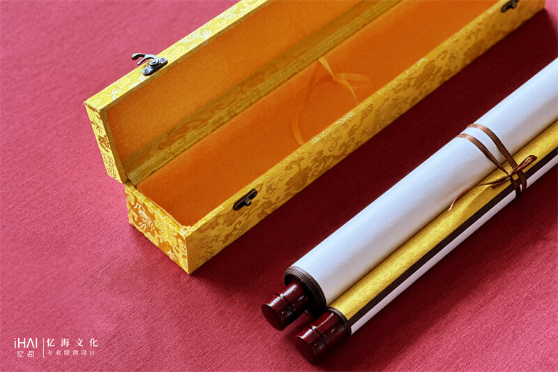 实木家族世系图卷轴