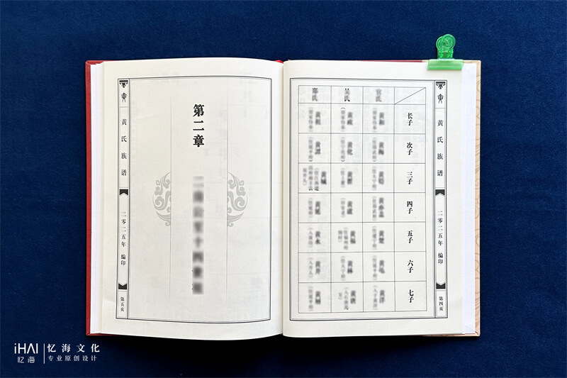 黄氏家谱族谱内容设计