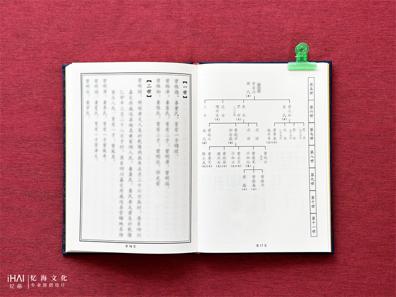 支系家族世系图绘制-忆海文化