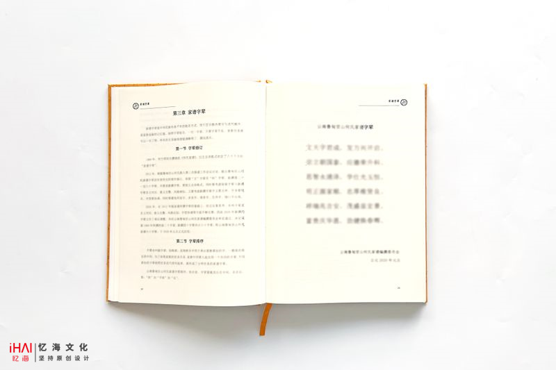 排版设计何氏家谱