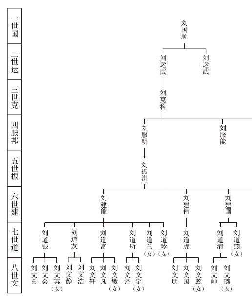 家谱图宝塔式从上到下排